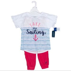 NWT Nautica 2 Piece Pajamas Set Size 4-6X